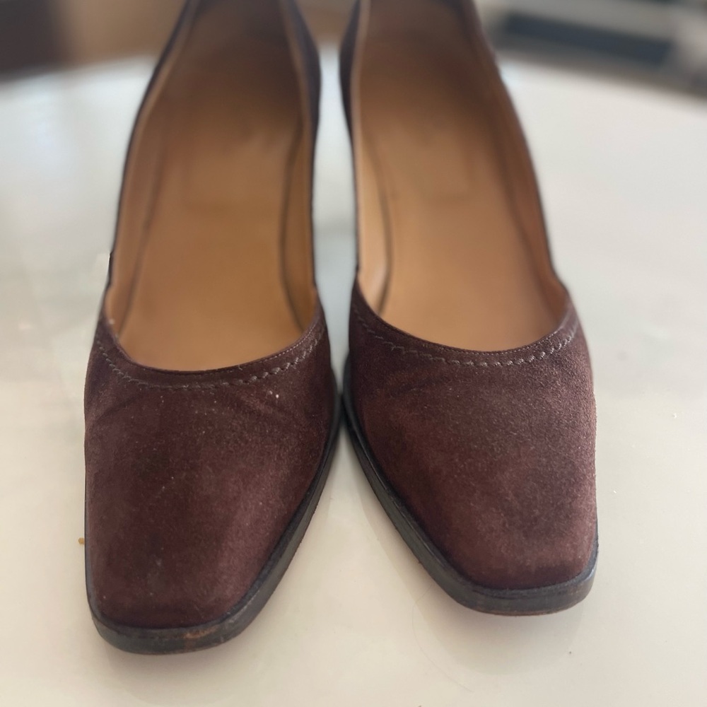 Hermès Brown Leather suede Shoes